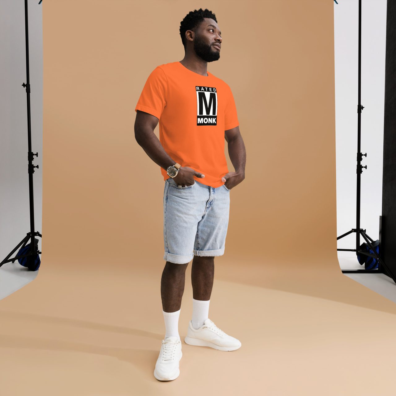 Unisex Staple T Shirt Orange Front 672dbb790a233.jpg