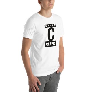 C for Cleric Ratings Parody Tee